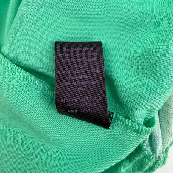 Hale Bob M Women Teal Green Geometric Floral Halter Romper Boho Summer Vacation - Picture 11 of 14